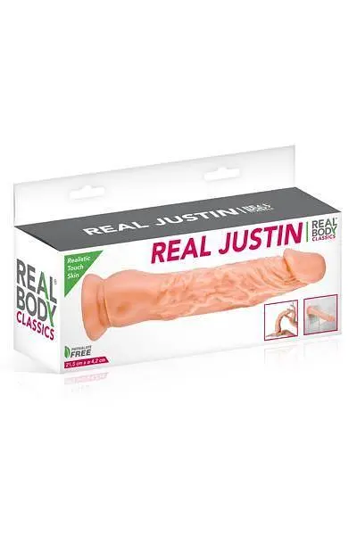 Фаллоимитатор Real Body - Real Justin Flesh, TPE, диаметр 4,2 см - фото 3