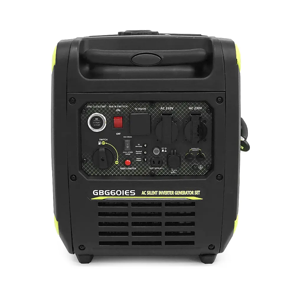 Генератор інверторний БЕНЗИНОВИЙ GENPOWER GBG 60IES 4.8kW (6kVA), однофазний, 230V, 50Hz, DC12V. об'єм 15.0л. витрата 0,374Lt/kWt.стартер (без АКБ), 465*445*505mm. 30кг. - фото 2
