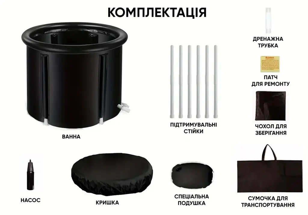 Каркасна крижана кріо ванна EasyFit круглий басейн для оздоровлення (EF-2306) - фото 5