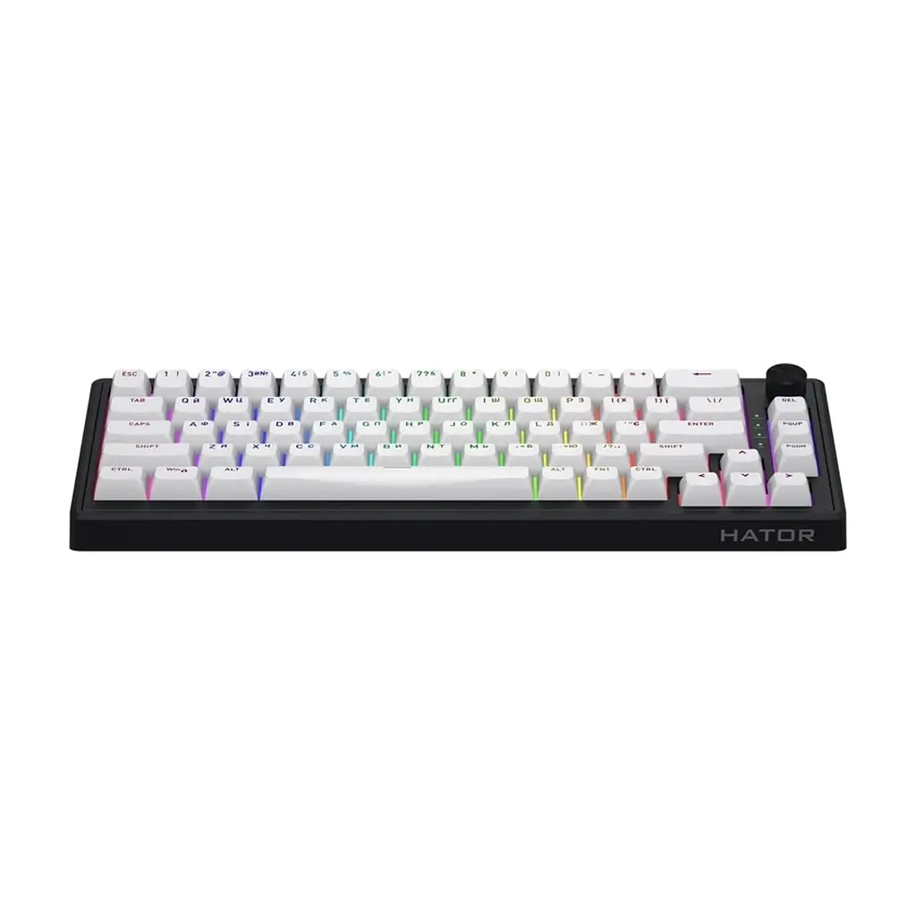 Клавіатура Hator Skyfall 65 Aurum Sterling RGB Wireless/Bluetooth/USB UA Black/White (HTK3160UA) - фото 3
