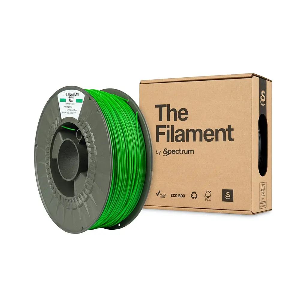 Пластик для 3D-принтера The Filament PLA 1.75mm 1kg GREEN, CIRCUIT (TF-24007) - фото 3