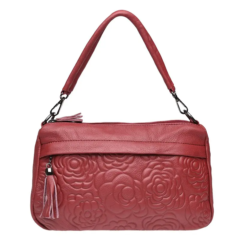 Сумка жіноча Borsa Leather K1840-red 29х18х10 см Червоний - фото 2