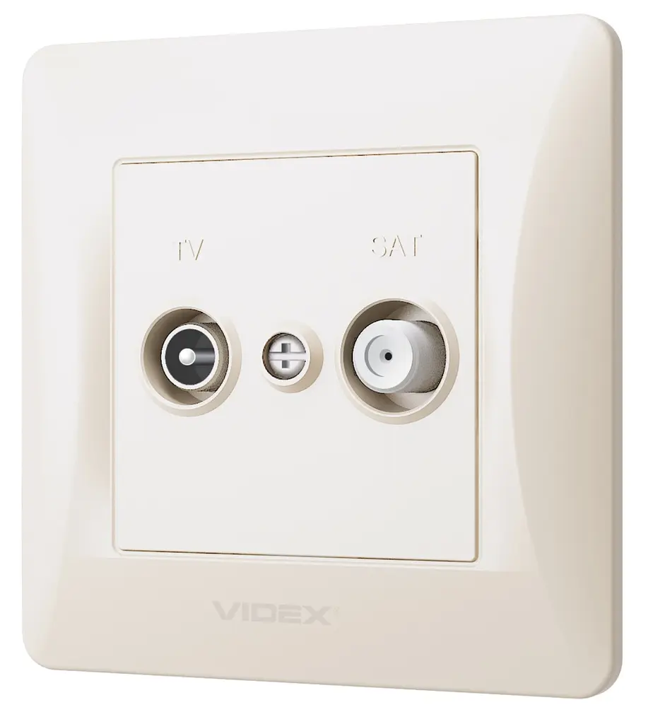 Розетка Videx Binera TV+SAT кінцева кремова (VF-BNSK2TVSATE-CR) - фото 2