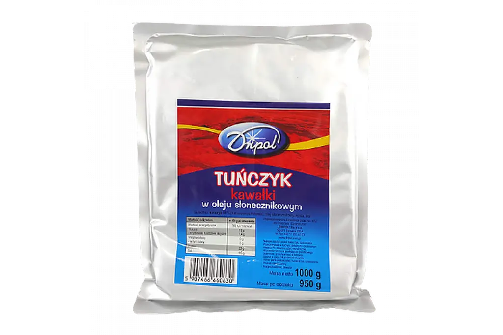 Тунець Dripol Tunczyk Kawalki w zalewie z oleje roslinnym у соняшниковій олії 1 кг