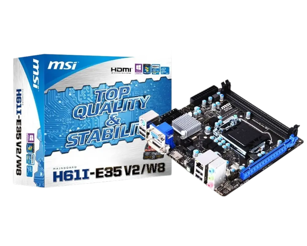 Материнська плата MSI H61I-E35 V2/W8 LGA 1155 (H61I-E35 V2/W8) Б/В - фото 4