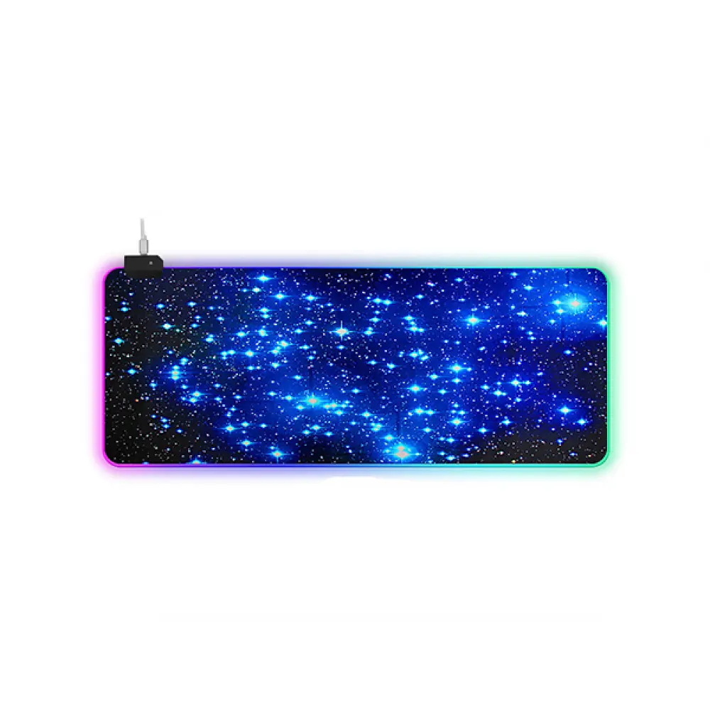 Ігрова поверхня для комп'ютерної миші та клавіатури RGB з підсвічуванням UKC килимок на стіл нековзний 80х30 см G-611