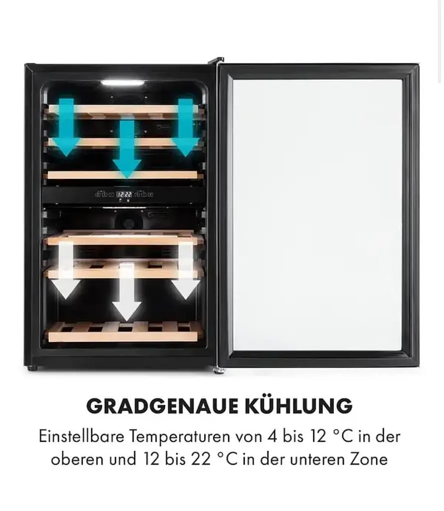 Винный холодильник Klarstein Vinamour 37 Duo 2 (10035663) - фото 6