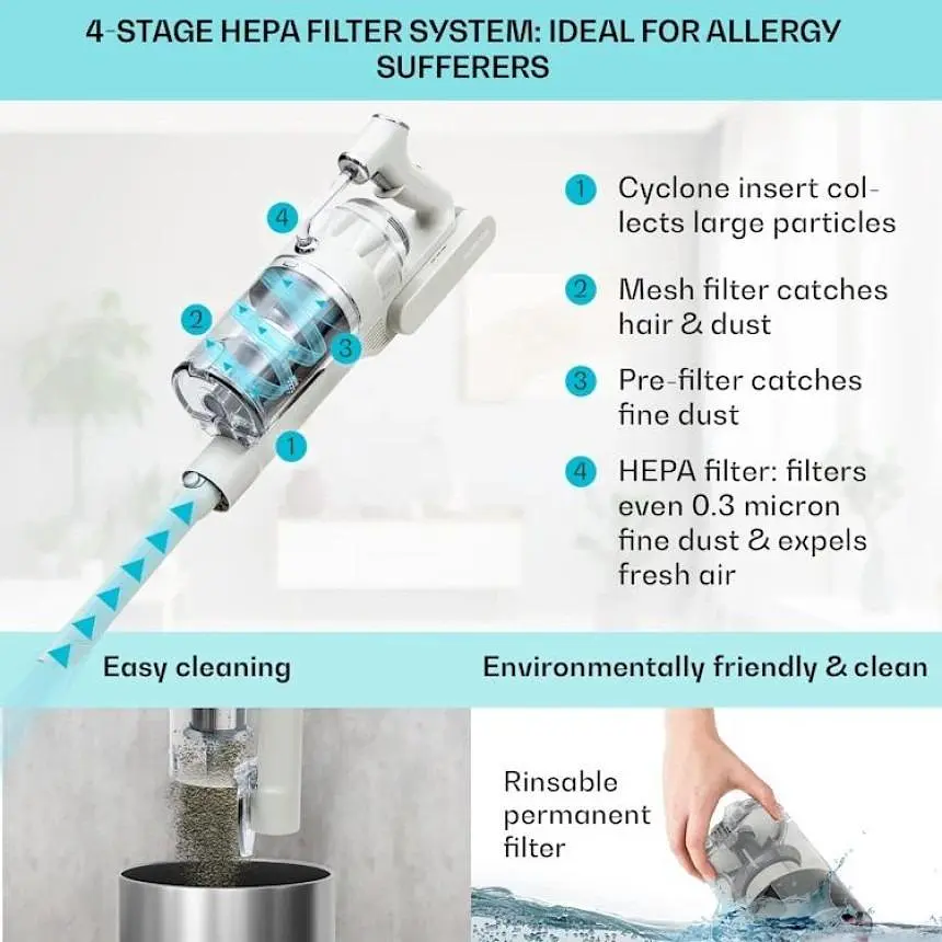 Аккумуляторный пылесос Klarstein LARMA (10040033) - фото 7