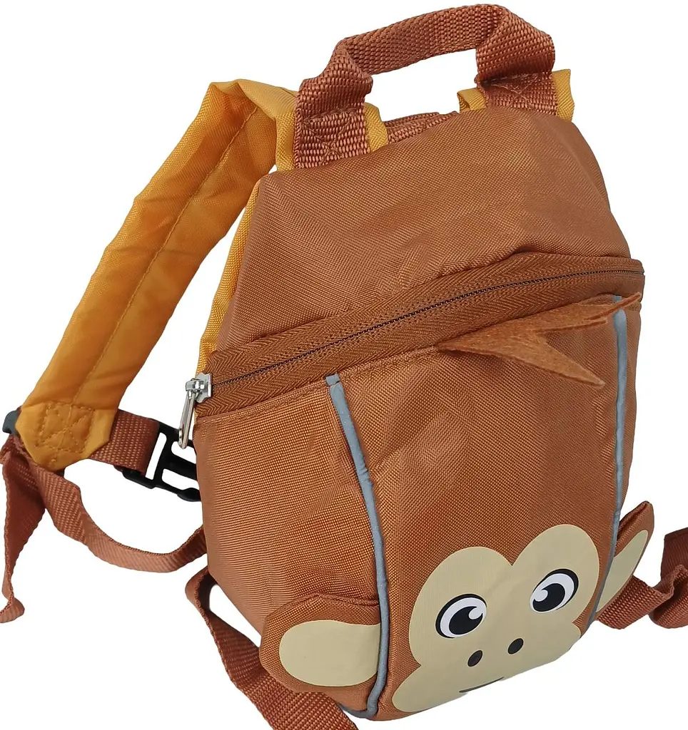 Рюкзак дитячий маленький Riciclo Kleinkinder Rucksack 20x17x10 см поліестер коричневий (мавпка) - фото 5