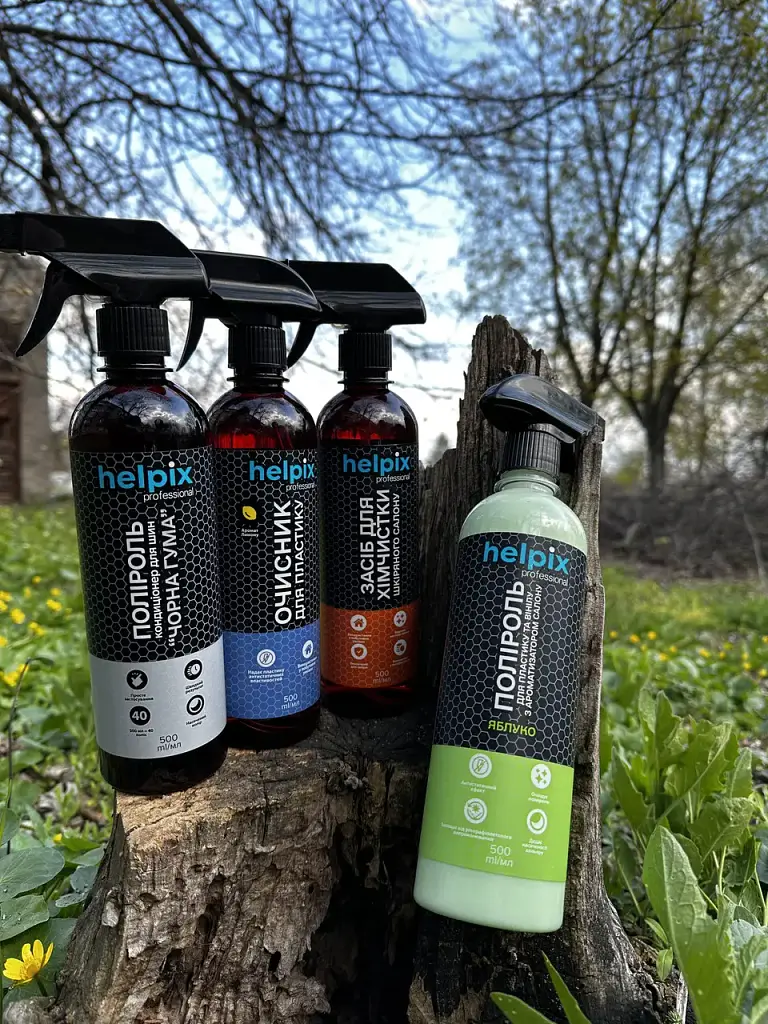 Набір для догляду за авто 4 в 1 HELPIX Professional: очисники та поліролі для салону і шин - фото 4