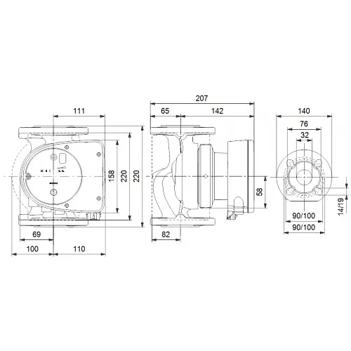 Циркуляційний насос Grundfos Magna1 32-100 F 220 (99221237) - фото 2