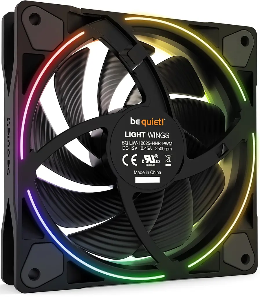 Вентилятор be quiet! Light Wings 120mm PWM High-Speed 3-Pack Black (BL077) - фото 2