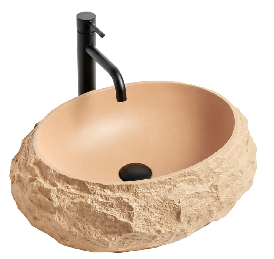 Умивальник Rea Mika накладний 50x38 см light terracotta matt REA-U7348