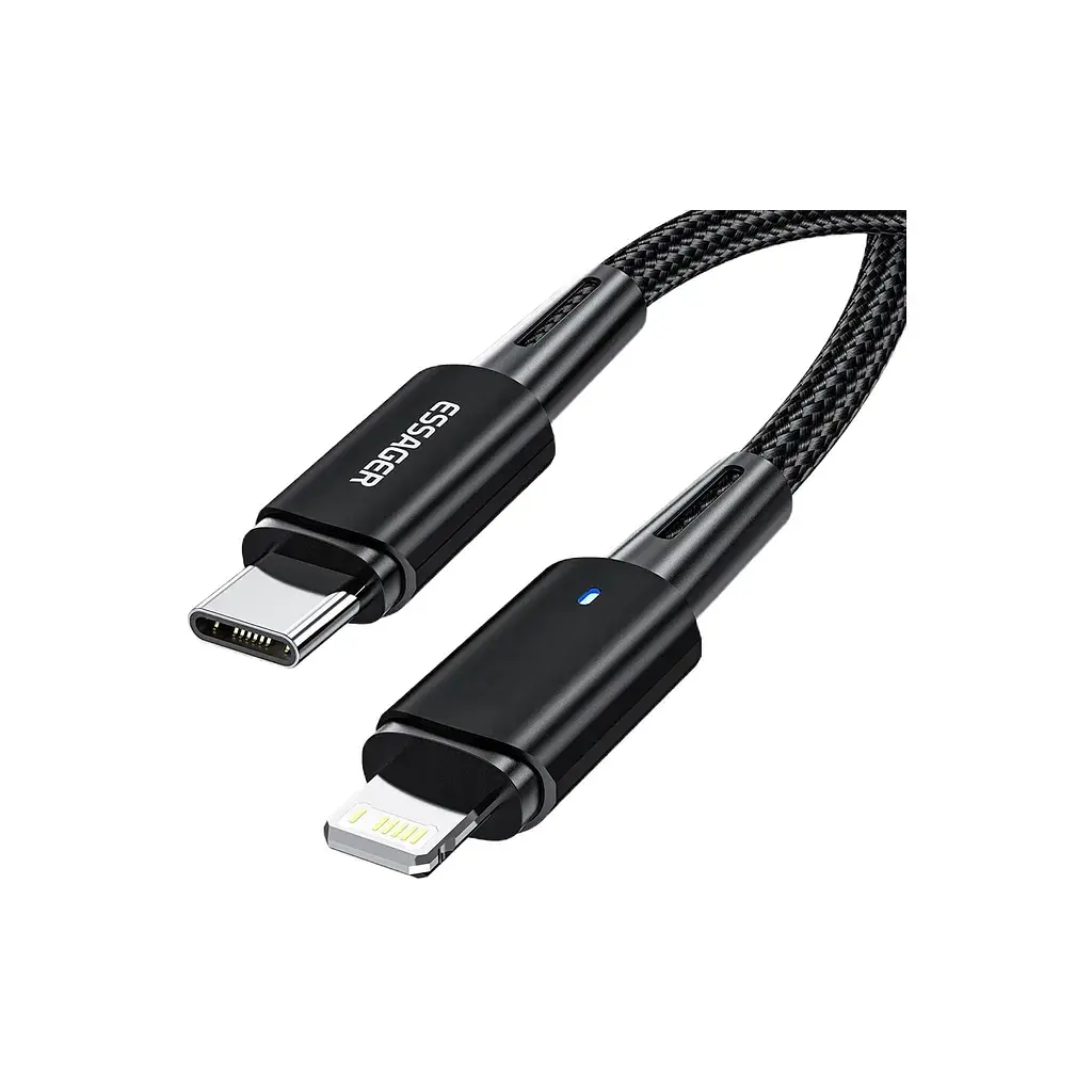 Дата кабель USB-C to Lightning 2.0m 20W black Essager (EXCTL-CGA01) - фото 2