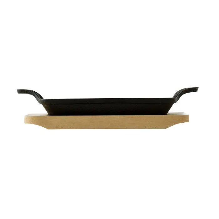 Чавунна мініформа з серверовочною дошкою MasterPro Foodies cook&share 17X10 см (BGMP-3807-EM) - фото 2
