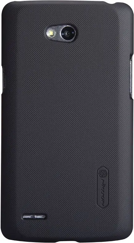 Чохол Nillkin Super Frosted Shield Case LG L80 Dual D380 black + плівка - фото 5