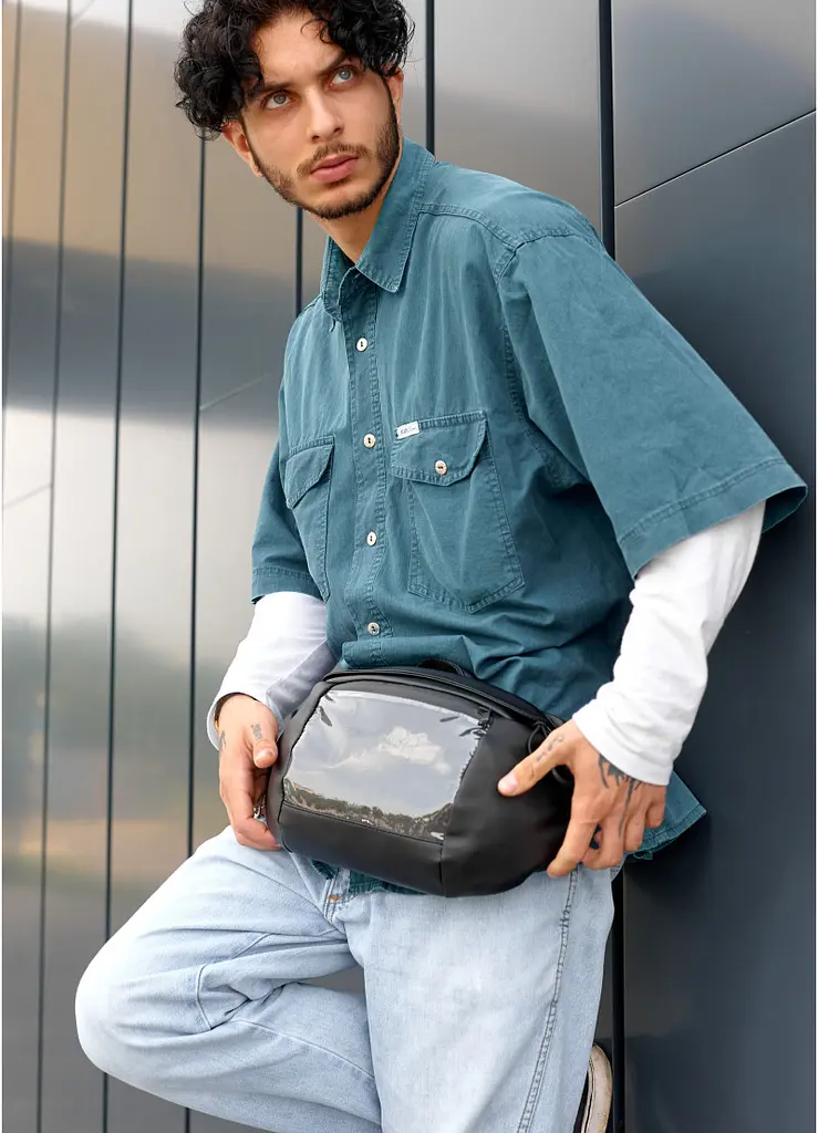 Мужская сумка бананка Sambag Dynamicdart черная 38 × 21 × 7 см (80461001m) - фото 2