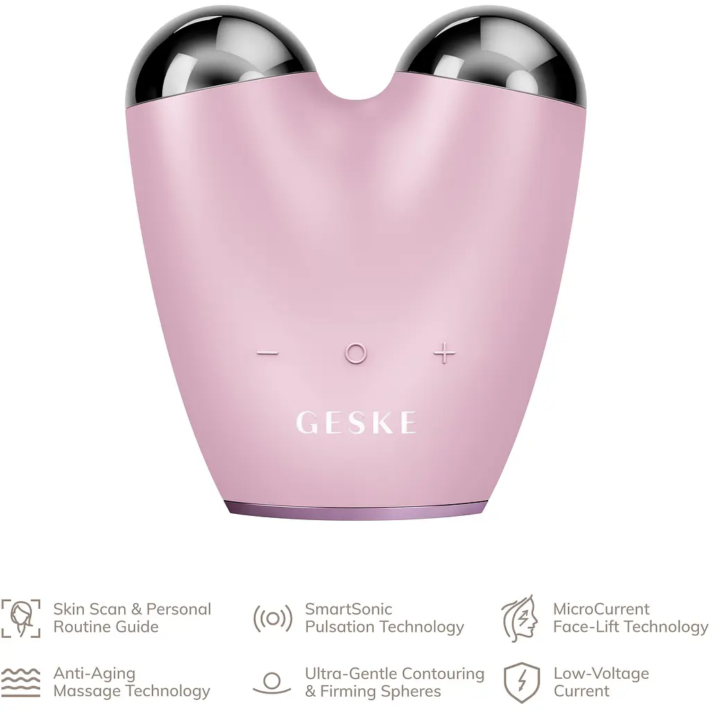 Микротоковый подтягиватель лица GESKE MicroCurrent Face-Lifter 6 в 1 розовый - фото 4