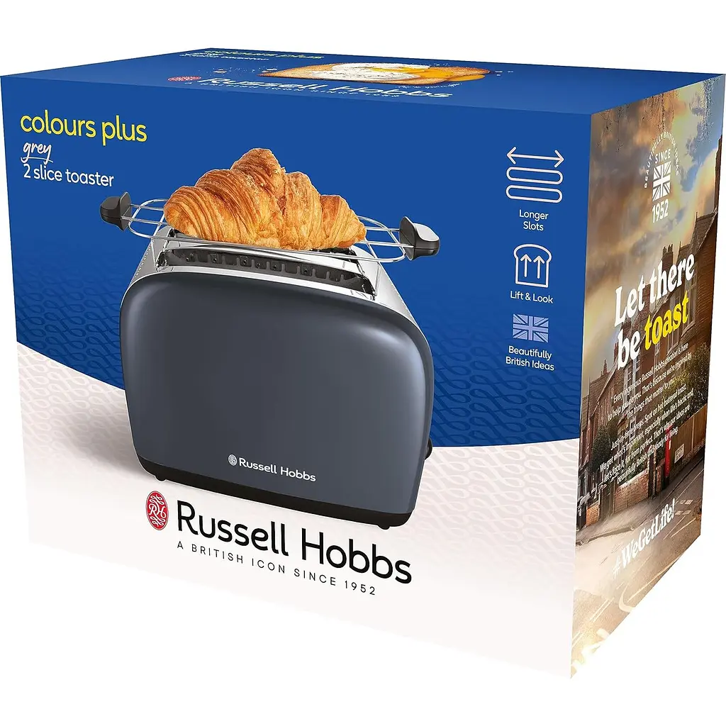 Тостер Russell Hobbs Colours Plus 1600 Вт сірий (26552-56) - фото 4