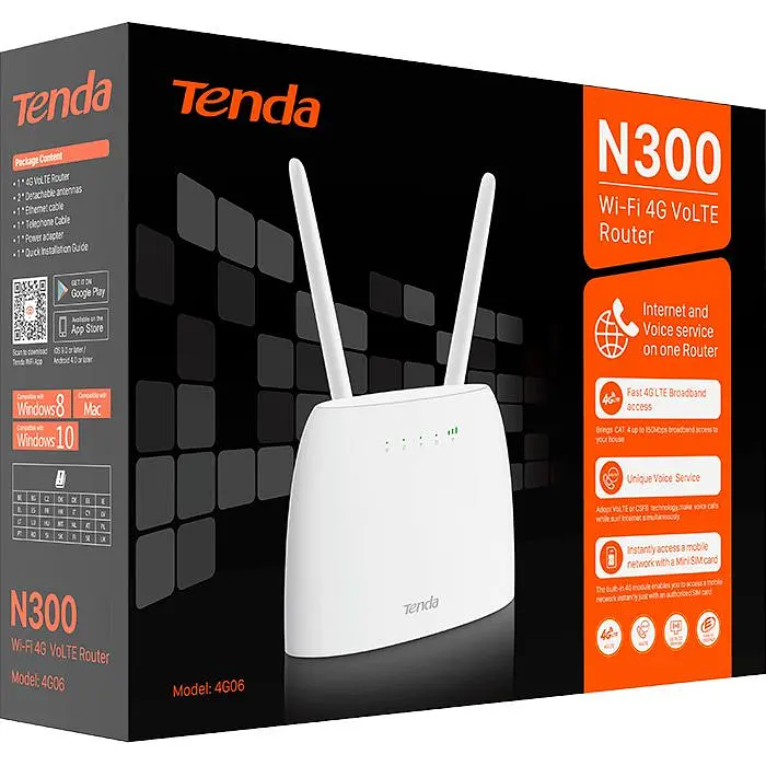 4G модем + Wi-Fi роутер Tenda 4G06 [96392] - фото 4