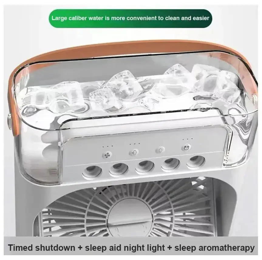 Портативный вентилятор Voltronic YT1712, увлажнение, подсветка, Air Cooler Fan Mix Color - фото 4