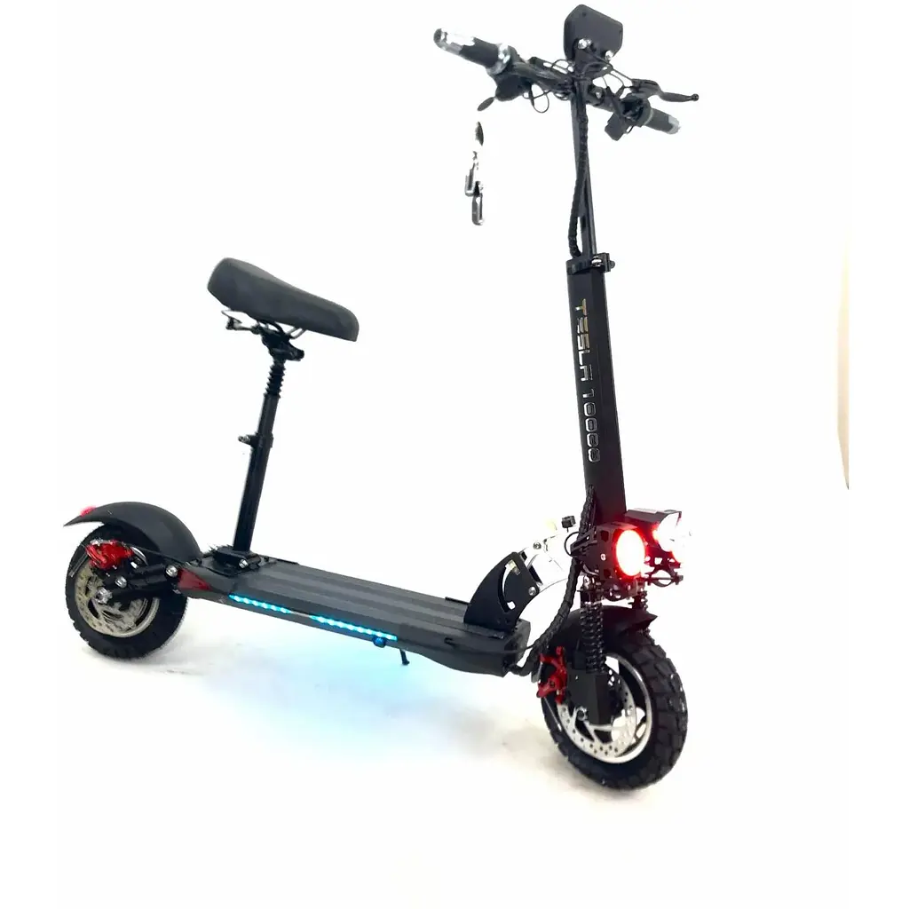 Електросамокат із сидінням Tesla 10000 NEW (1000W, 48V, 21Ah) Чорний - фото 15