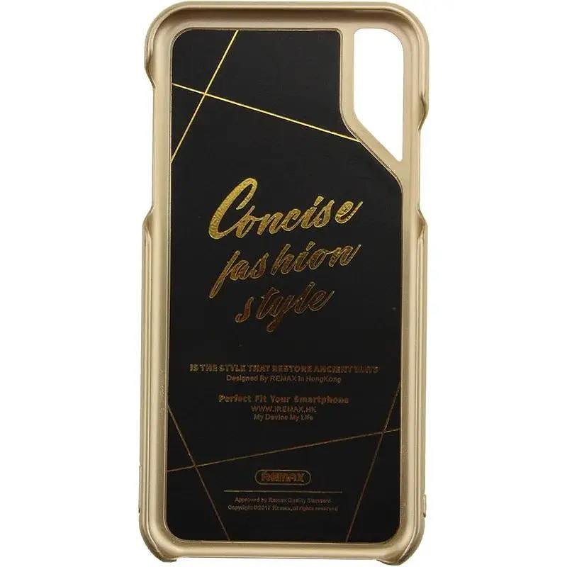 Чохол-накладка Remax Patron Saint Series Case Apple iPhone X Gold - фото 3