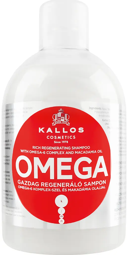 Шампунь для волосся Kallos Cosmetics KJMN Omega відновлюючий з комплексом Омега-6, 1 л - фото 4
