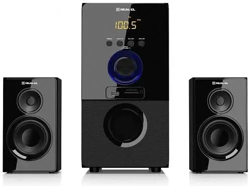 Колонки 2.1 M-555 Black сателлиты 2 x 12.5 Вт. REAL-EL teh0021008 - фото 3