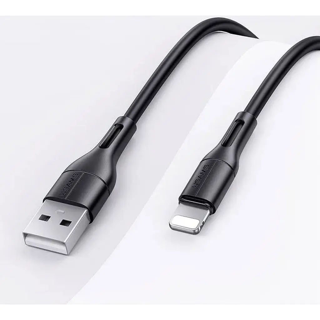 Кабель Usams Lightning U68 Charging 2A 1.0m Black [US-SJ500] [66062] - фото 4