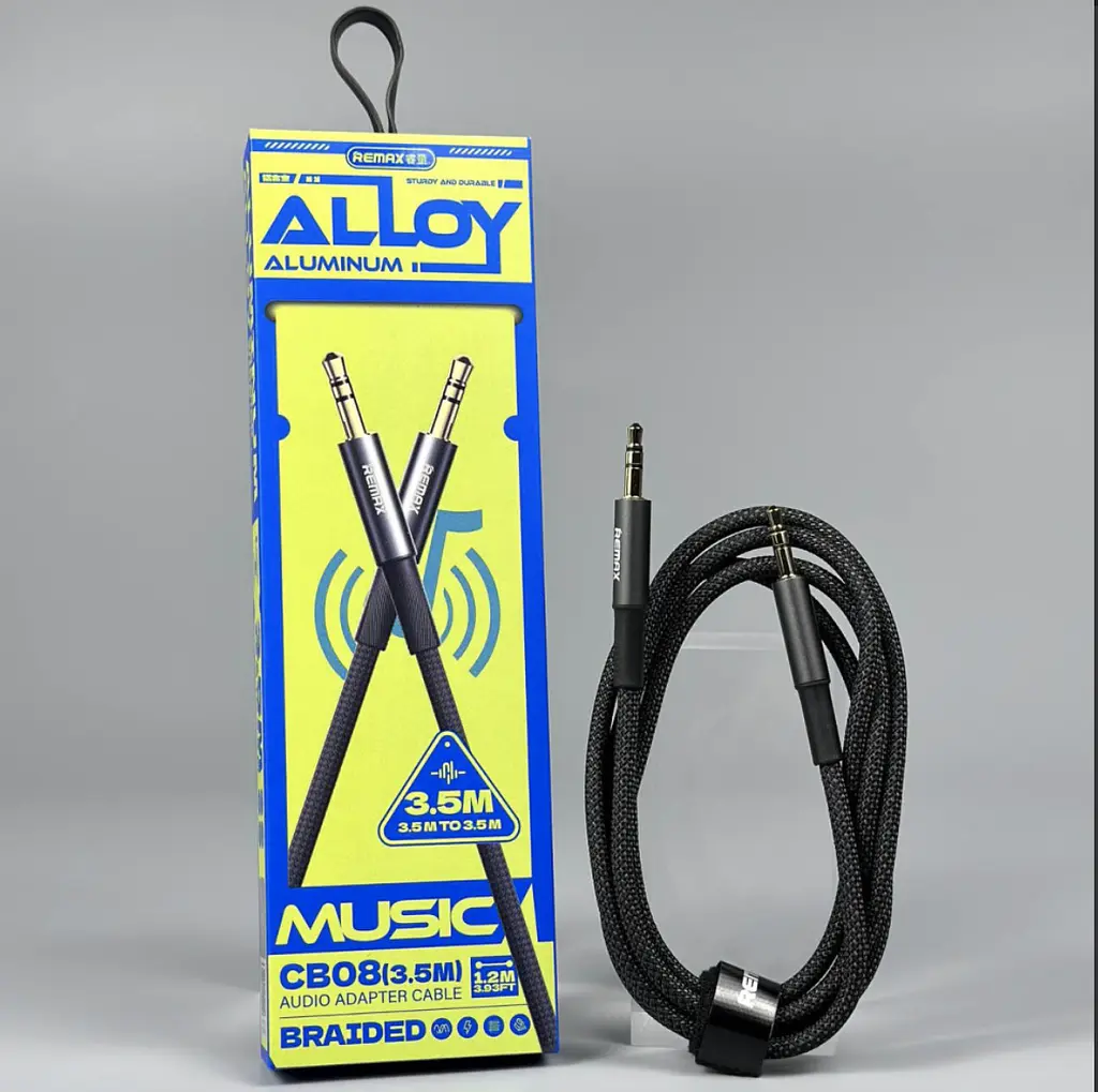 Кабель Remax CB08 3.5mm - 3.5mm AUX 1.2m Cable Grey - фото 2