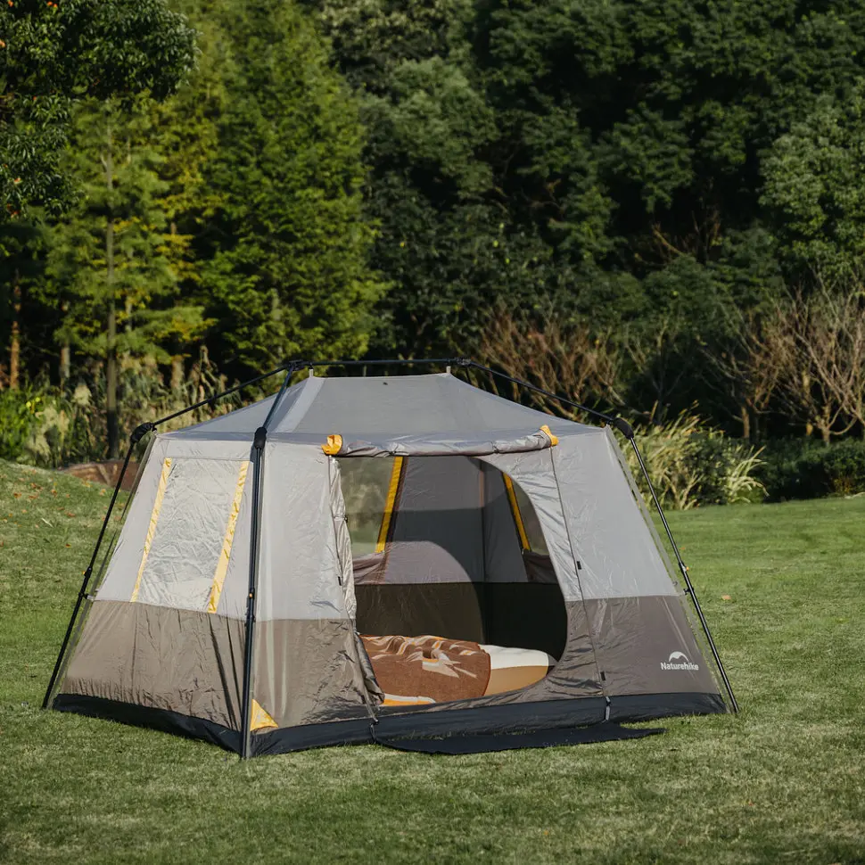 Намет чотиримісний для кемпінгу Naturehike Cape Series 5.2 (CNK2450WS037) сіро-коричневий - фото 4