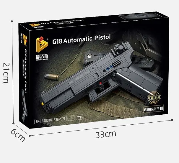 Конструктор Автоматичний Пістолет G18 Glock 336 Деталей - фото 8
