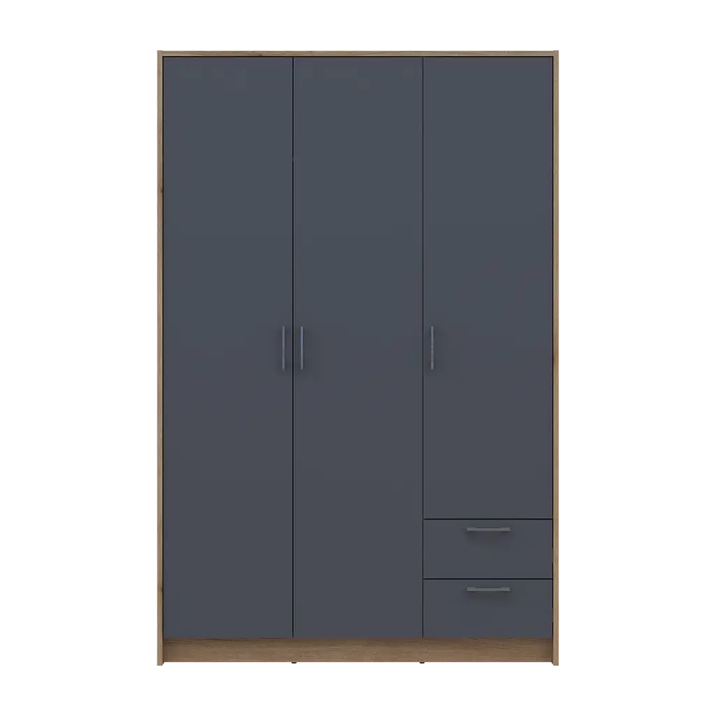 Шафа для одягу Doros Ронді з антроселей Дуб Артизан/Графіт 3ДСП 121х52х236 (80737818) - фото 4