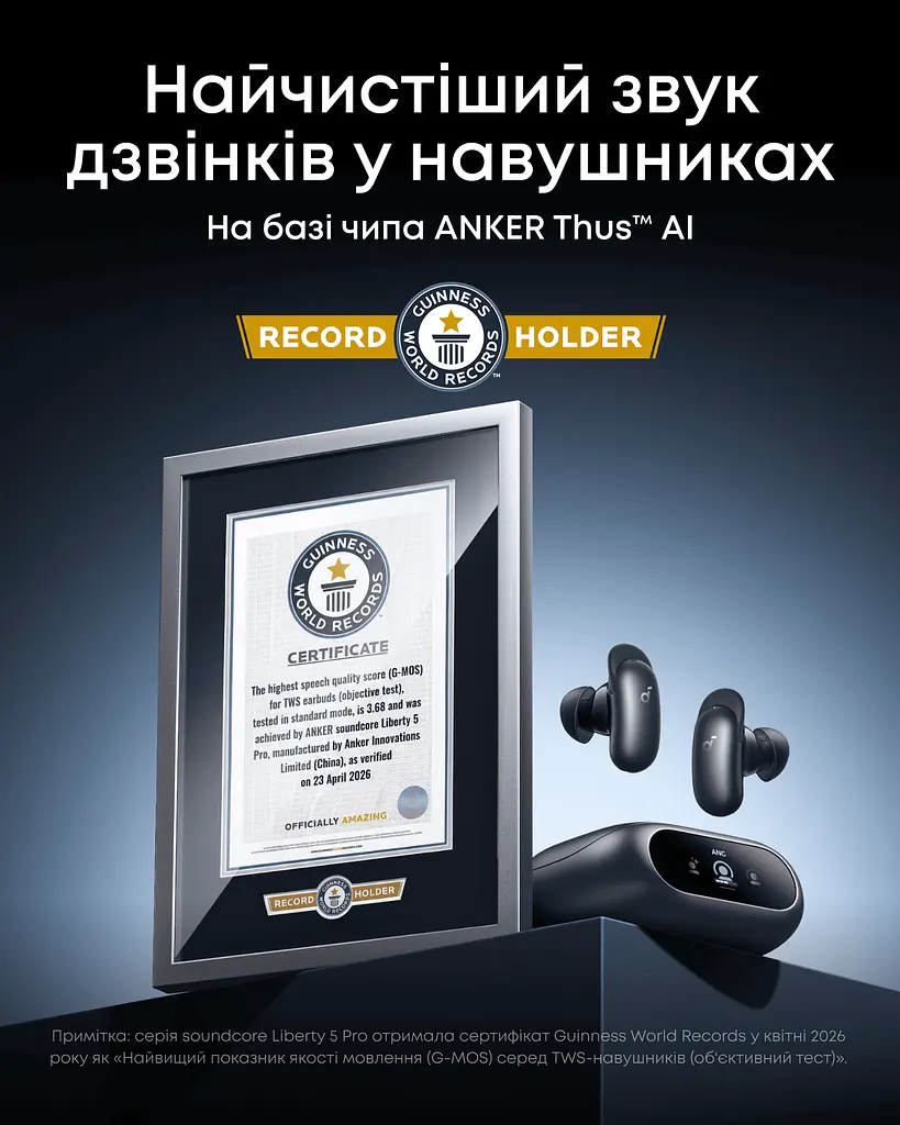 Гарнітура Anker SoundСore Liberty 5 Pro Black (7263455) - фото 5