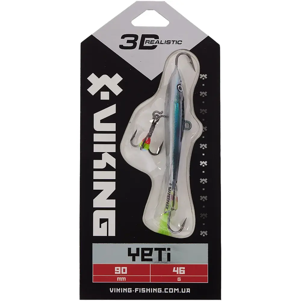 Балансир Viking Fishing Yeti Ice Jig 90mm 46.0g #14 Dark Mackerel - фото 2