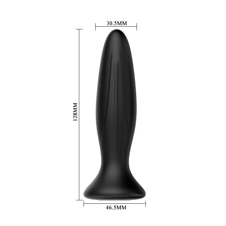Анальна пробка LyBaile Mr.Play Vibrating Butt Plug 12.8 см (чорний) - фото 3
