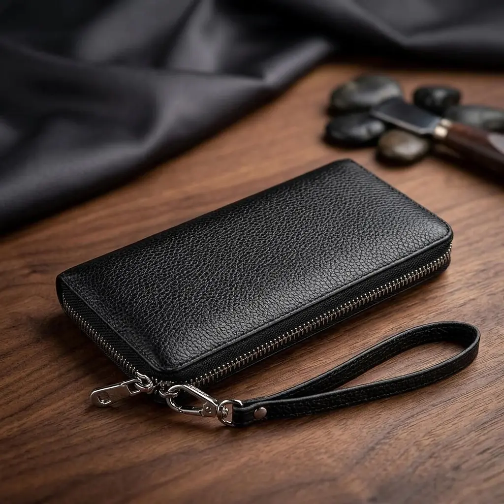 Витончений жіночий гаманець-клатч ST Leather 18852 чорний - фото 4