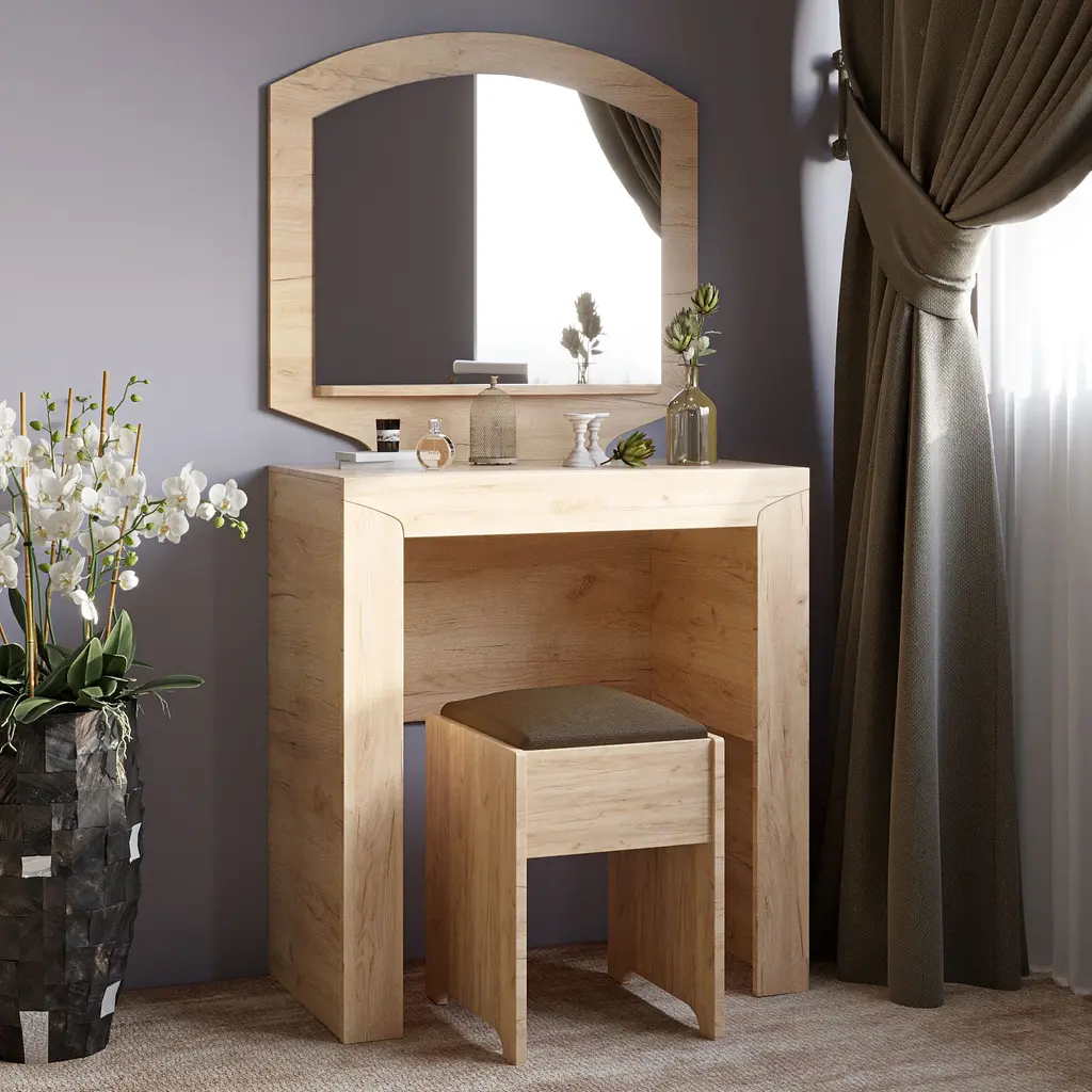 Туалетний столик Еверест Ліберті/Пуф дуб крафт золотий (EVR-2631) - фото 2