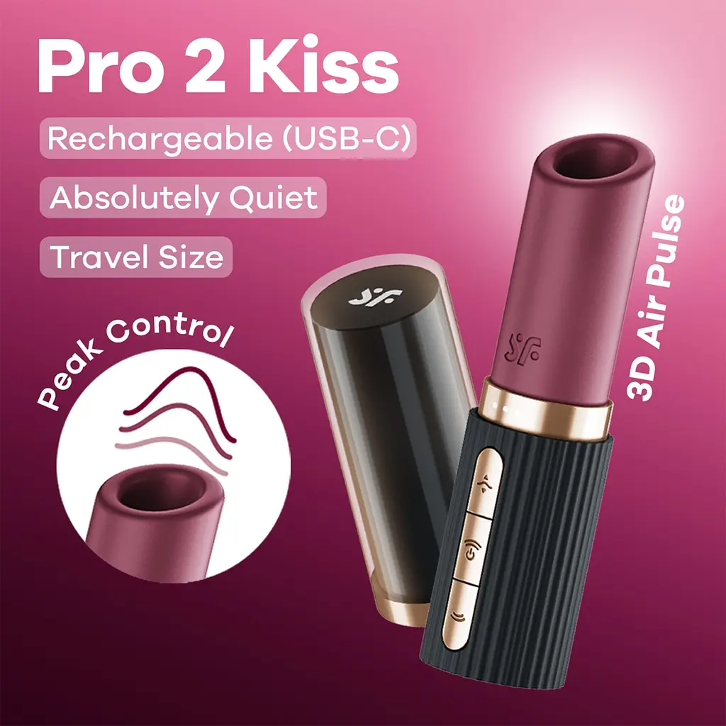 Вакуумний стимулятор Satisfyer Pro 2 Kiss, магнітна технологія 3D Air Pulse Satisfyer IG078601; SX2166 100858 - фото 2