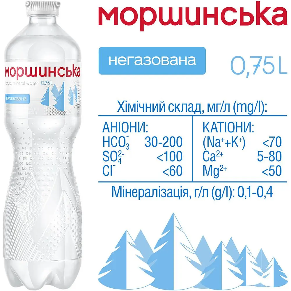 Мінеральна вода Моршинська негазована 0.75 л - фото 3