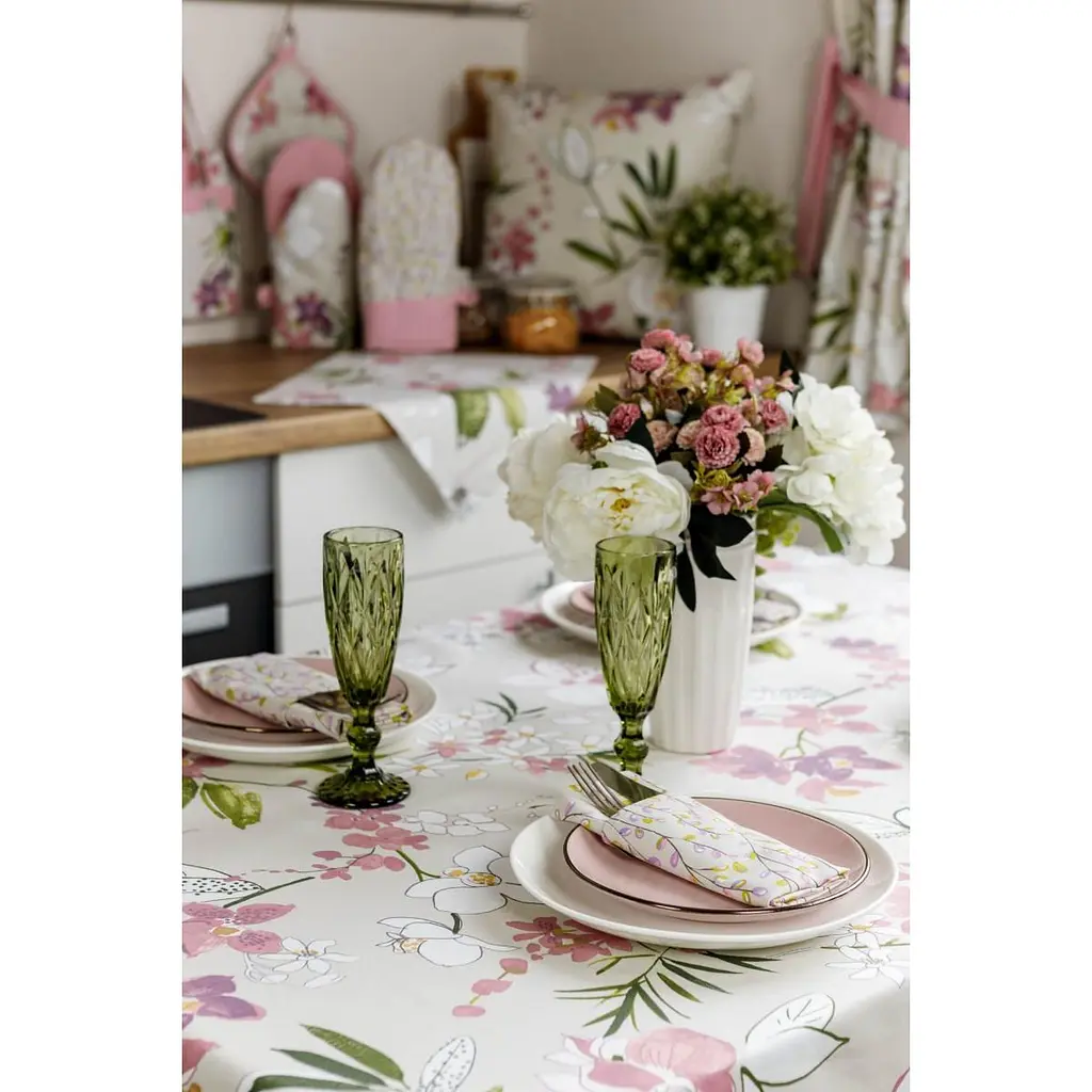 Скатертина Прованс Орхідея 180х136 см бежева (30900) - фото 5