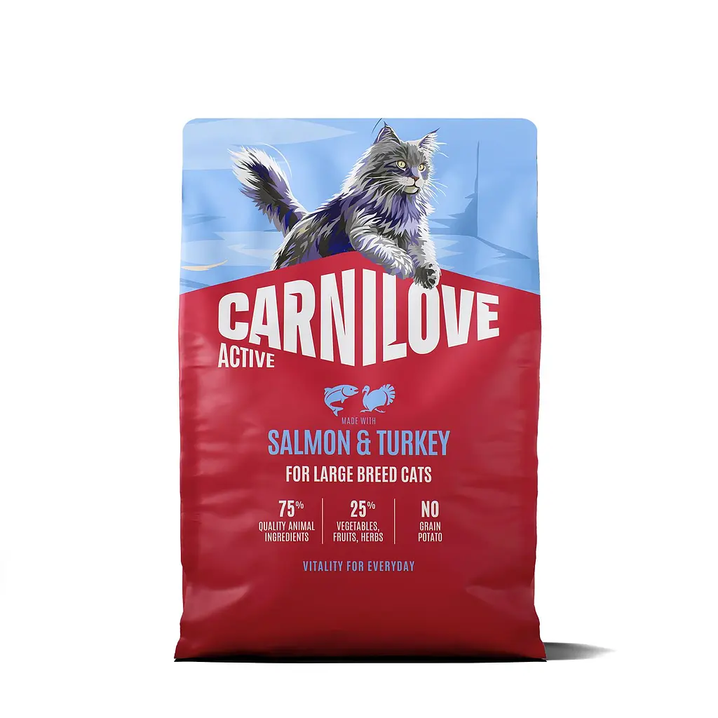 Сухий корм для котів великих порід Carnilove Active Salmon & Turkey Large Breed суперпреміум лосось та індичка 2 кг