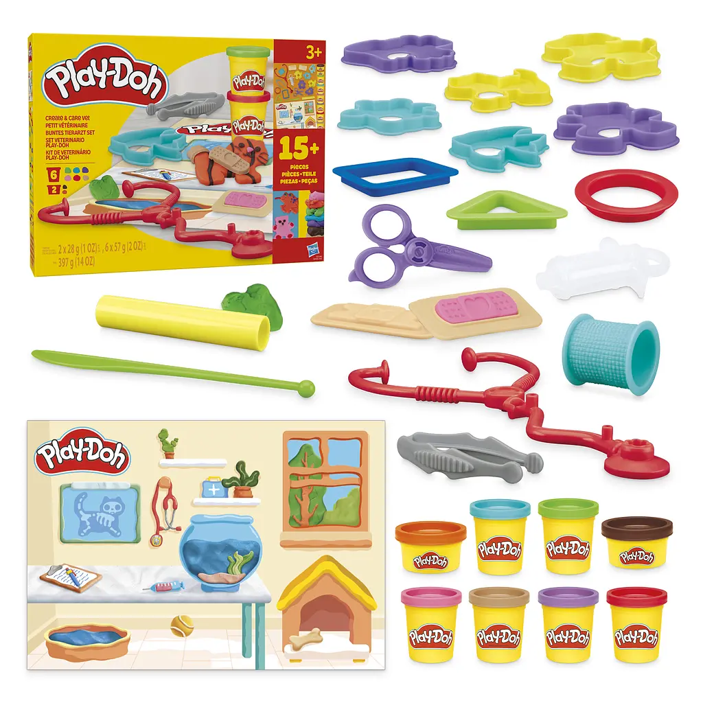 Набір для творчості Hasbro Play-Doh Create and Care Vet з масою для ліплення (G0345_G0346) - фото 4