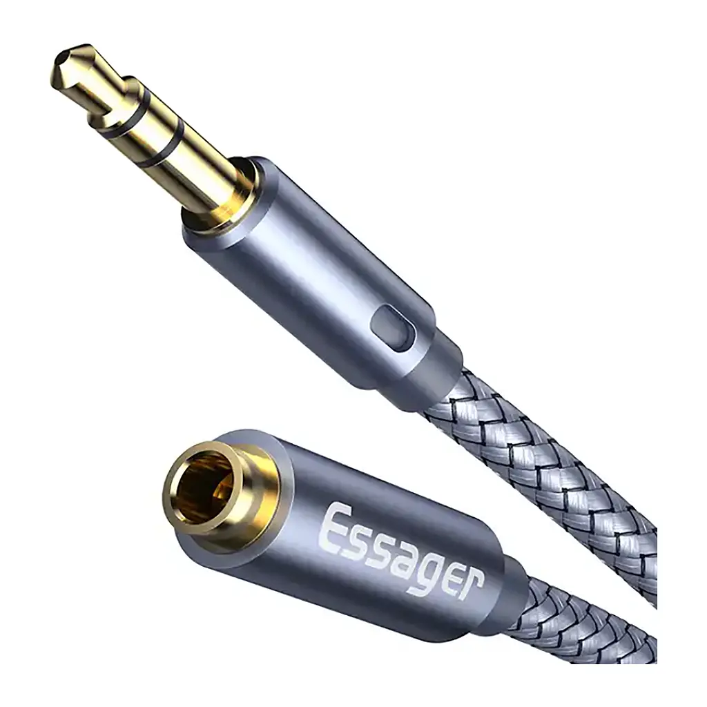 Кабель мультимедійний 3.5mm F to 3.5mm M 2.0m Essager (EYPY35-MYA0G) - фото 2