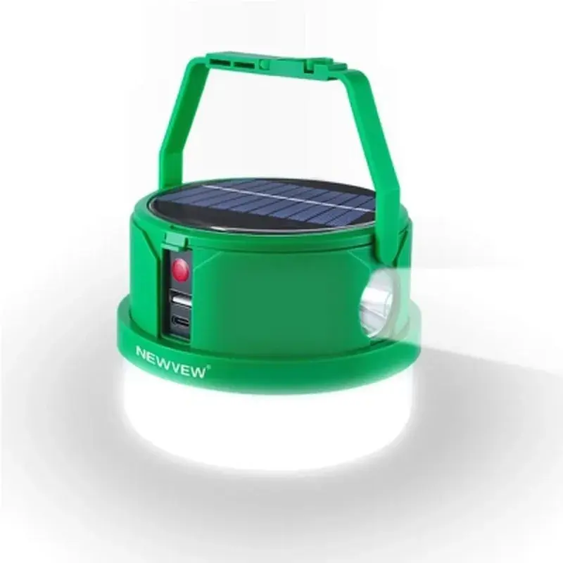 Кемпінговий ліхтар NEWVEW NV-E972 50W із сонячною панеллю, 2400mAh, Green (NWVW-NV-E972-GN) - фото 2