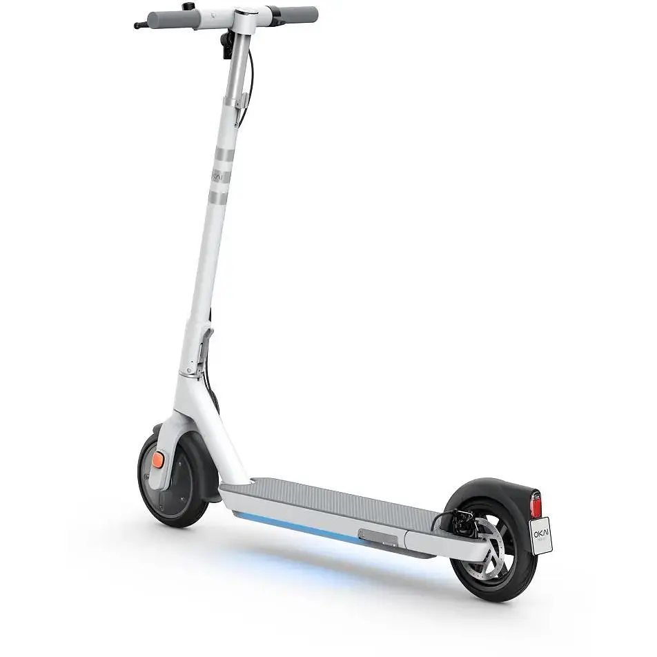 Електросамокат OKAI ES20 NEON складаний 300/600W 9.8Ah швидкість 25 км/год до 40 км NFC App колеса 8.5" навантаження 100 кг White - фото 2