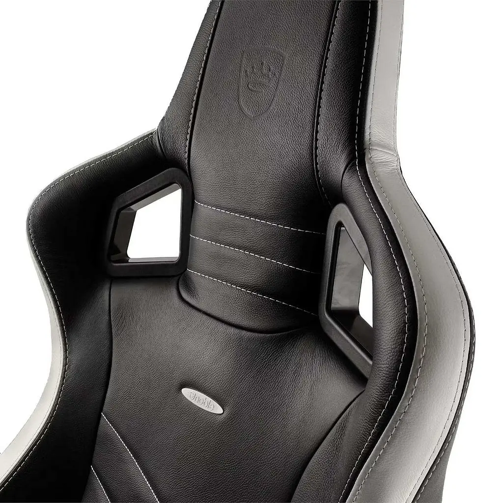 Геймерське крісло Noblechairs EPIC Real Leather Black, White and Red - фото 8