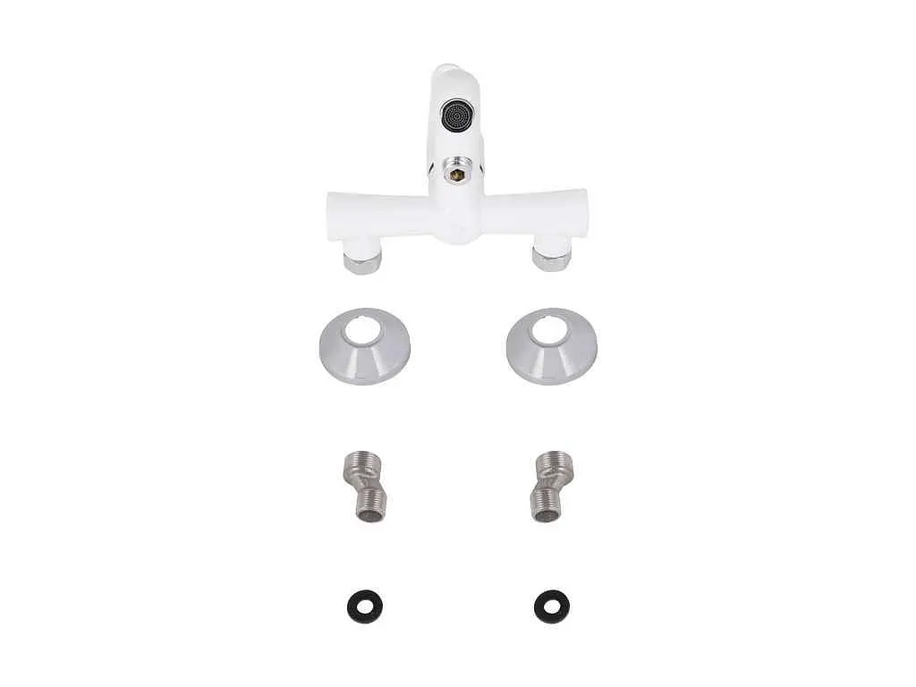 Змішувач Brinex Настінний білий для ванни 37W 006 (k35) BRIN37W006 - фото 6