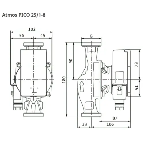 Циркуляційний насос Wilo Atmos PICO 25/1-8 (4232696) - фото 2